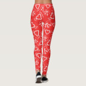Engels Valentinstag-Herzen-Muster Leggings (Rückseite)