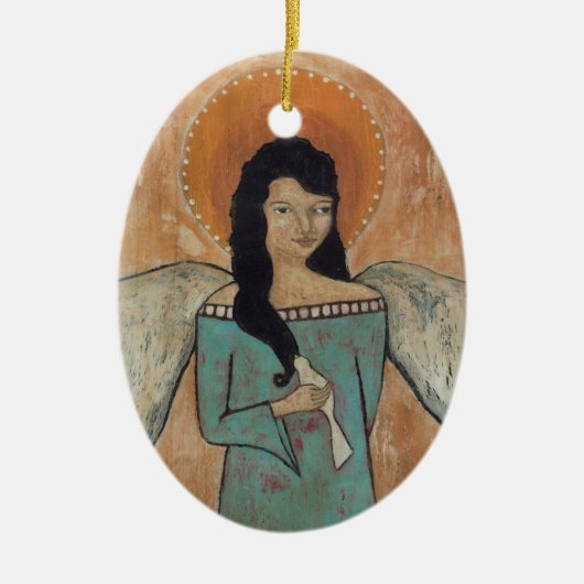 Engels-Verzierung Keramikornament (Vorne)