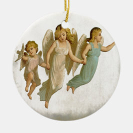 Engels-Vintage Feiertags-Weihnachtskunst Keramik Ornament