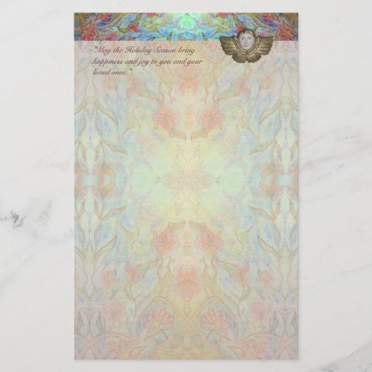 Engels-WeihnachtsSchreibpapier Briefpapier (Vorderseite)