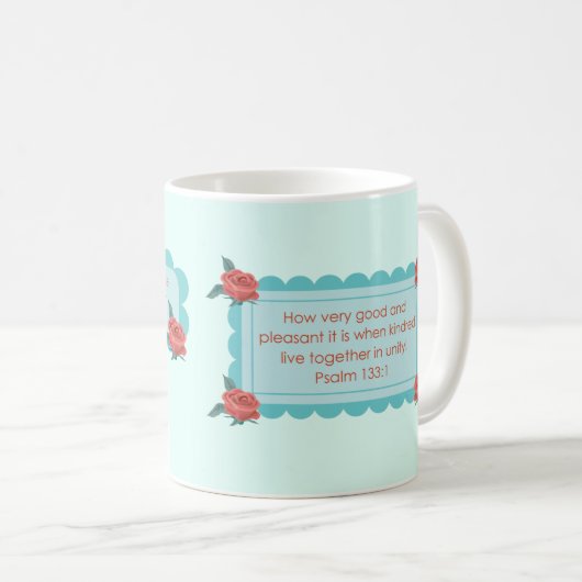 Engels-Zitat-Psalm-91:11 Monogramm-Tee Kaffeetasse (VorderseiteRechts)