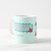 Engels-Zitat-Psalm-91:11 Monogramm-Tee Kaffeetasse (Vorderseite Links)