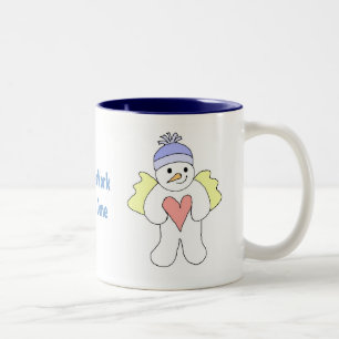 Engelsarbeit ist niemals getan zweifarbige tasse