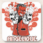 Engelschwarz Getränkeuntersetzer (Vorderseite)