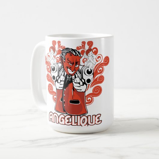 Engelschwarz Kaffeetasse (Vorderseite Links)