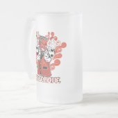 Engelschwarz Mattglas Bierglas (Vorderseite Links)