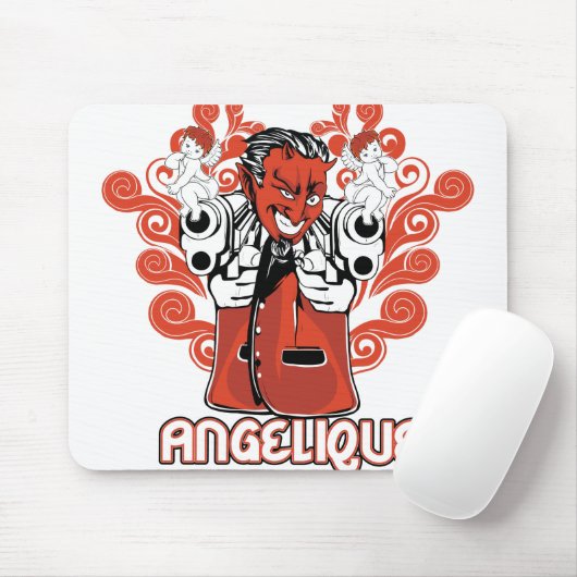 Engelschwarz Mousepad (Mit Mouse)