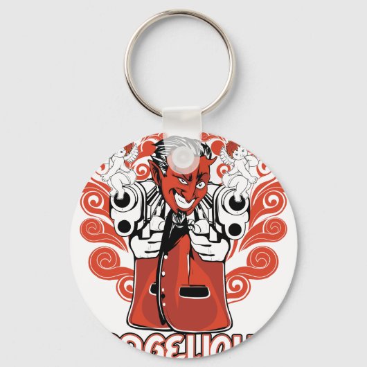 Engelschwarz Schlüsselanhänger (Vorderseite)