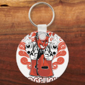 Engelschwarz Schlüsselanhänger (Vorderseite)