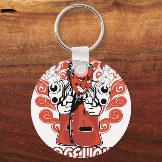 Engelschwarz Schlüsselanhänger (Vorderseite)