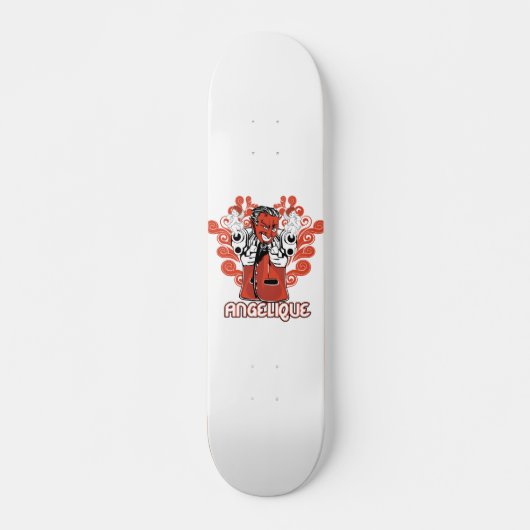 Engelschwarz Skateboard (Vorne)