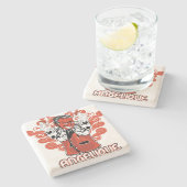 Engelschwarz Steinuntersetzer (Seitenansicht)