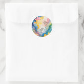 Engelsdesign runder aufkleber (Tasche)