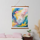 Engelsdesign  wandteppich mit holzrahmen (Schlafzimmer)