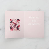 Engelsfiguren Mid-Century Modern Kitschweihnachten Karte (Innenseite)