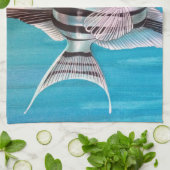 Engelsfische auf hübscher blauer handtuch (Gefaltet)