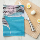 Engelsfische auf hübscher blauer handtuch (Viertel Falte)