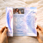 Engelsflügel-Feier-des-Lebens-Bestattungsprogramm Flyer