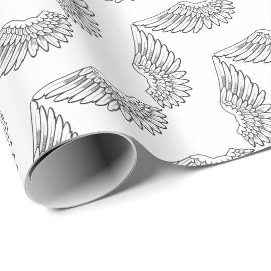 Engelsflügel Geschenkpapier (Rolleneckpunkt)