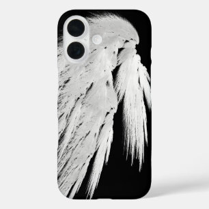 ENGELSFLÜGEL Grau getönte Federn Links Custom iPhone 16 Hülle