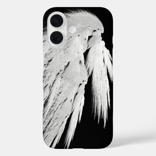 ENGELSFLÜGEL Grau getönte Federn Links Custom Case-Mate iPhone Hülle (Rückseite)