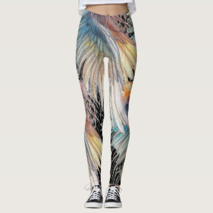 Engelsflügel in Pastellfarben auf maßgeschneiderte Leggings