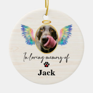 Engelsflügel Personalisiertes Hundedenkmal Keramik Ornament