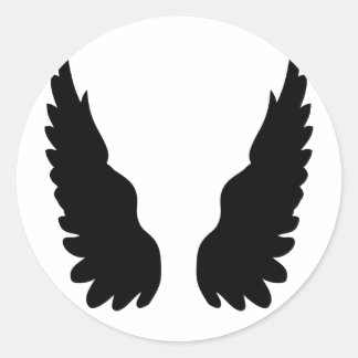 Engelsflügel Runder Aufkleber