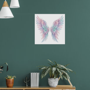 Engelsflügel Wasserfarben Kunst Druck   Spirituell Poster