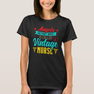 Engelsflügel wird Vintage-Krankenschwester Kranken T-Shirt