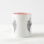 Engelsflügel Zweifarbige Tasse (Mittel)
