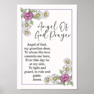 Engelsgebet-Wandkunst Gottes Poster