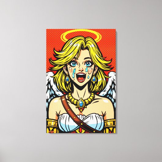 Engelsgesicht_PopART Leinwanddruck (Vorderseite)