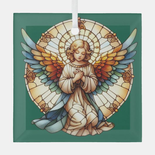 Engelsglasfenster-Reversible Ornament Aus Glas (Vorderseite)