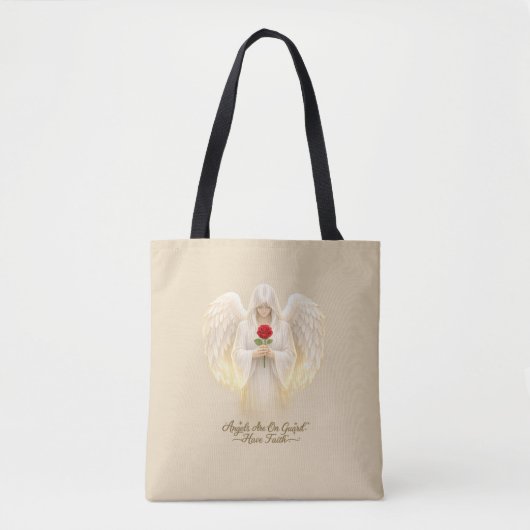 Engelsglaube Goldenes Herz Tasche (Vorderseite)