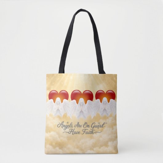 Engelsglaube Goldenes Herz Tasche (Vorderseite)