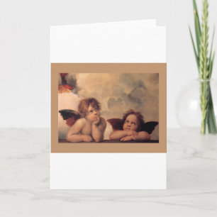 Engelsglaube Raphael Vintage alte Malerei Segen Feiertagskarte