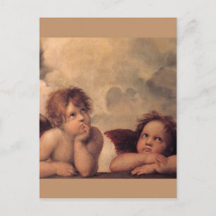 Engelsglaube Raphael Vintage alte Malerei Segen Postkarte