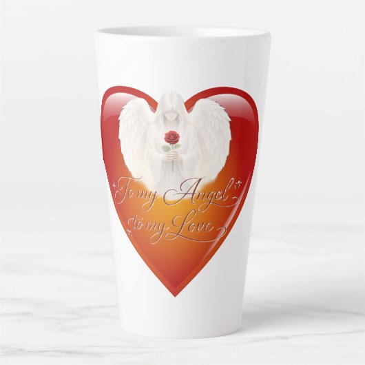 Engelsglaube SilverHeart Latte Tasse (Vorderseite)