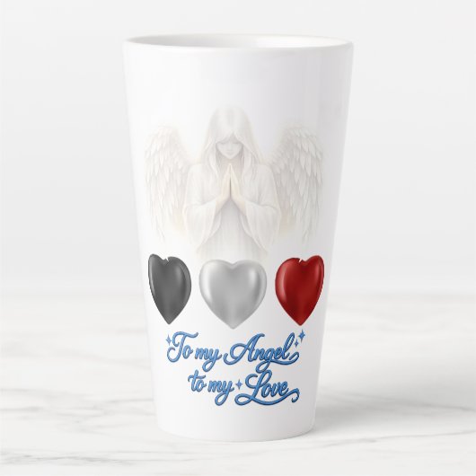 Engelsglaube SilverHeart Latte Tasse (Vorderseite)