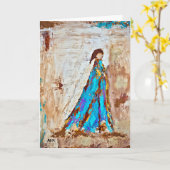 Engelsgrußkarte Karte (Gelbe Blume)