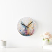 Engelsilhoutette Runde Wanduhr (Zuhause)