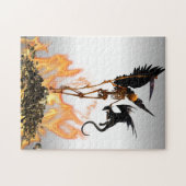 Engelskelett-Goth-Drache Puzzle (Horizontal)