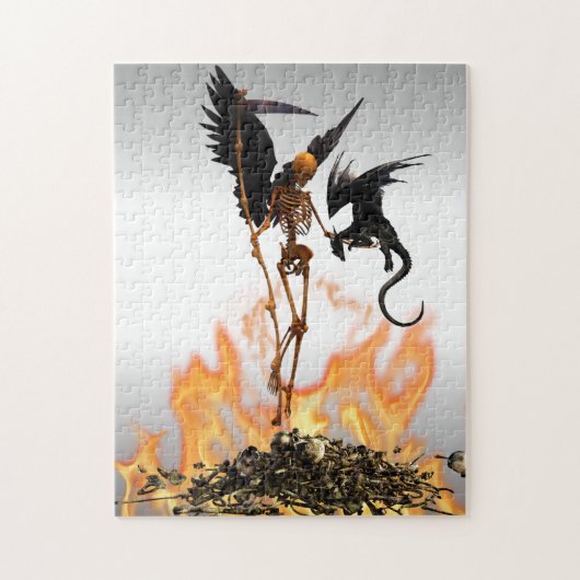 Engelskelett-Goth-Drache Puzzle (Vertikal)
