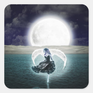 Engelskleber Quadratischer Aufkleber