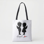 Engelsliebe – Süßes Engel-Paar-Design Tasche (Vorderseite)