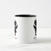 Engelsliebe – Süßes Engel-Paar-Design Tasse (Zentrum)