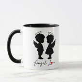 Engelsliebe – Süßes Engel-Paar-Design Tasse (Links)
