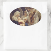 Engelslied Ovaler Aufkleber (Tasche)