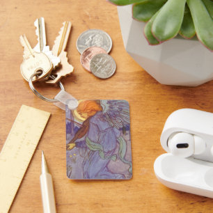 Engelsmusiker spielt Violine, Vintage-Musik Schlüsselanhänger